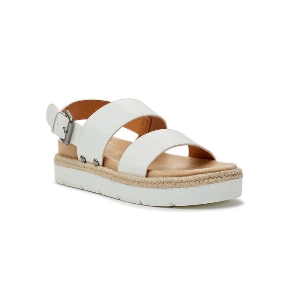 ❤️Time and Tru White Platform Espadrille Sandals New size 9.5 Comfort Flatform - Picture 10 of 10